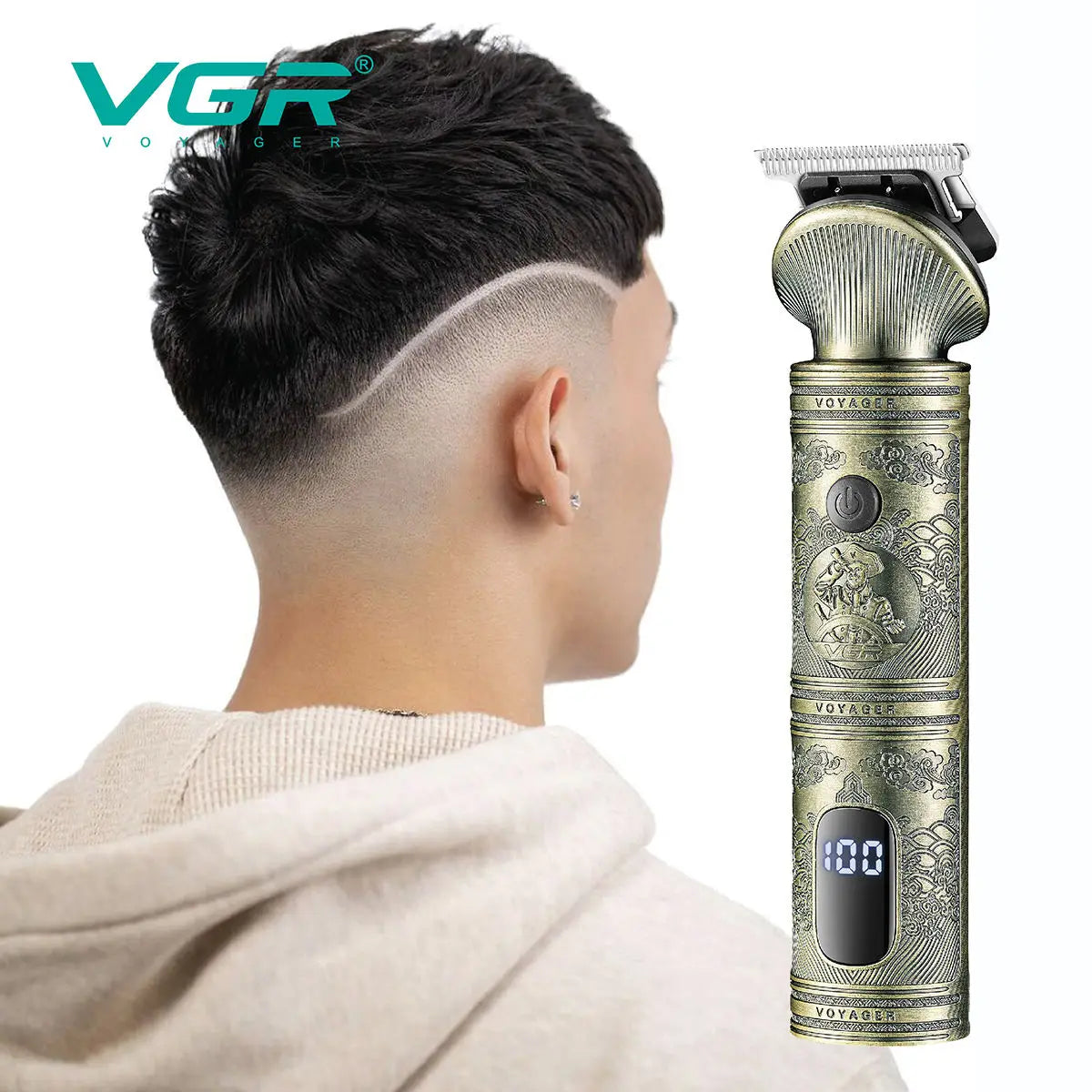 VGR Hair Clipper Electric Hair Trimmer Professional Barber Cordless Hair Cutting Machine Multifunctional Clipper for Men V-106 Peaceful Pleasures Health and Wellness