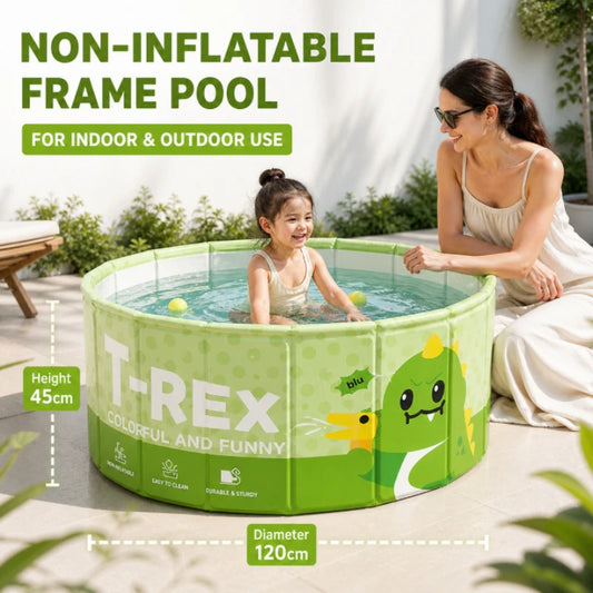 Non Inflatable Foldable Swimming Pool Foldable Frame Pool Summer Water Party Pool Pet Bathing Tub Fold Up Pool For Games Baby Peaceful Pleasures Health and Wellness
