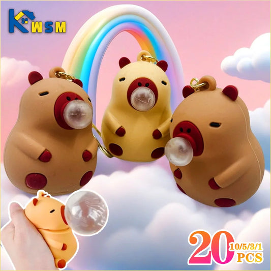 Capybara Squeeze Bubble Keychain – Cute Bag & Car Charm Gift Novelty Squeeze Keychain Oasis Select