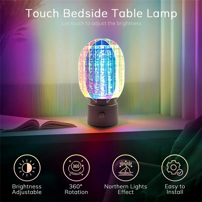 A36T-Lights Projector, Cordless Night Light With Rotating Button To Adjust Brightness Suitable For Bedroom/Desktop Decoration Peaceful Pleasures Health and Wellness