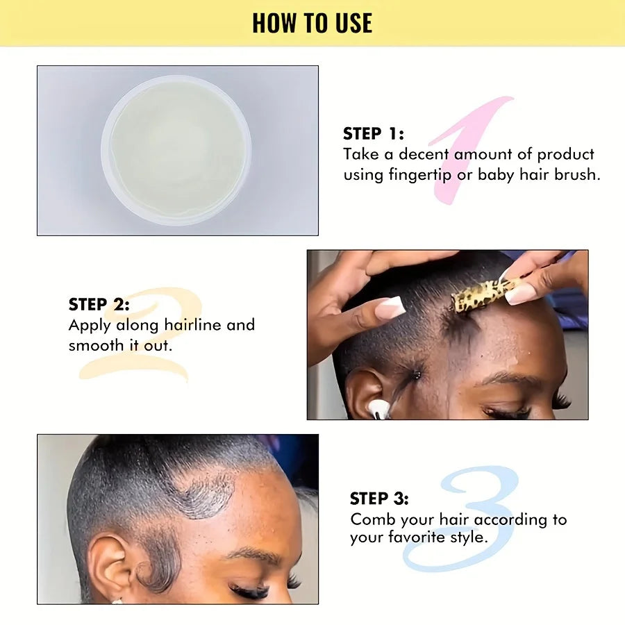 GZE African Black Castor Extra Hold Edge Control Hair Wax Gel