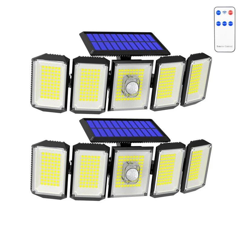 SHINEKNOT IP65 Solar Wall Light | 5-Head LED Motion Sensor