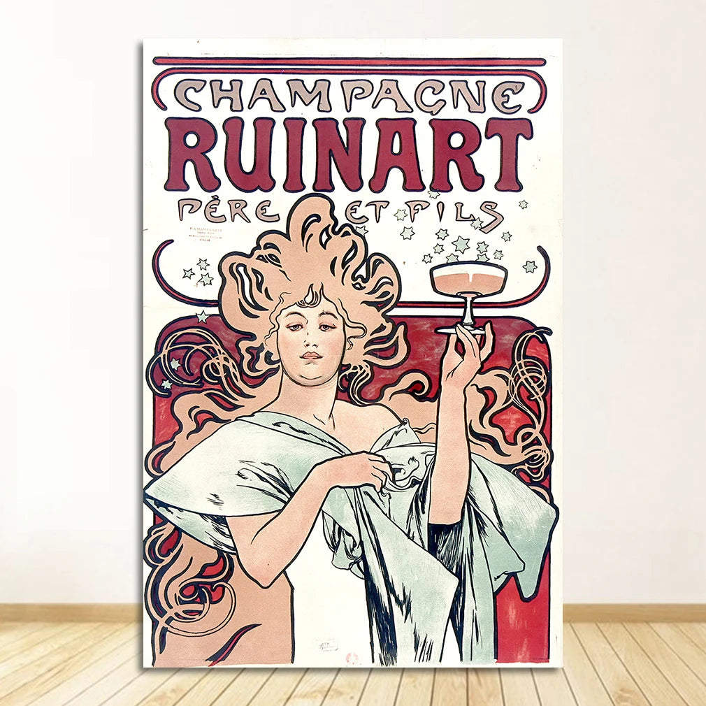 Alphonse Mucha Art Nouveau Vintage Canvas Wall Art Print