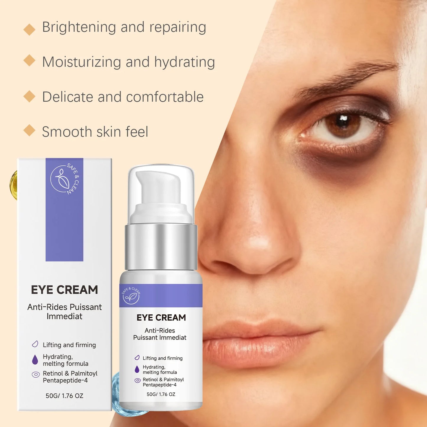 Retinol Eye Cream – Dark Circles, Puffiness & Anti-Aging 50g