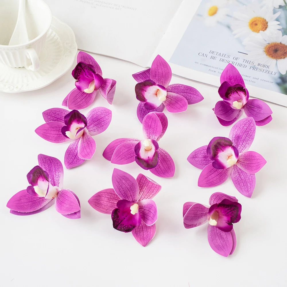Silk Orchid Artificial Flowers 20/40PCS – Wedding & Home Decor