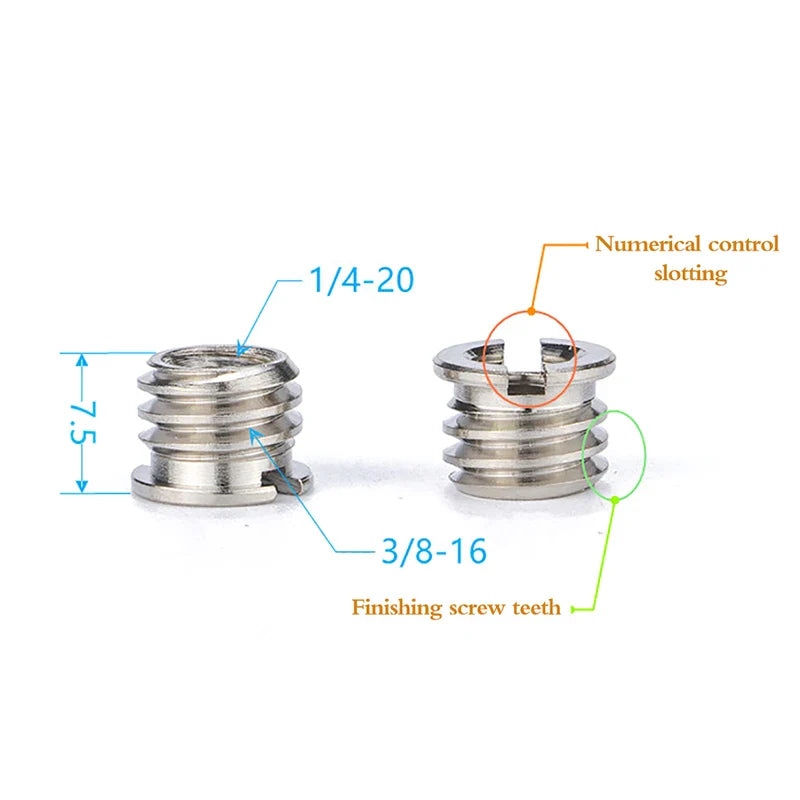 1/4 to 3/8" Camera Tripod Adapter Screw – Universal DSLR Mount