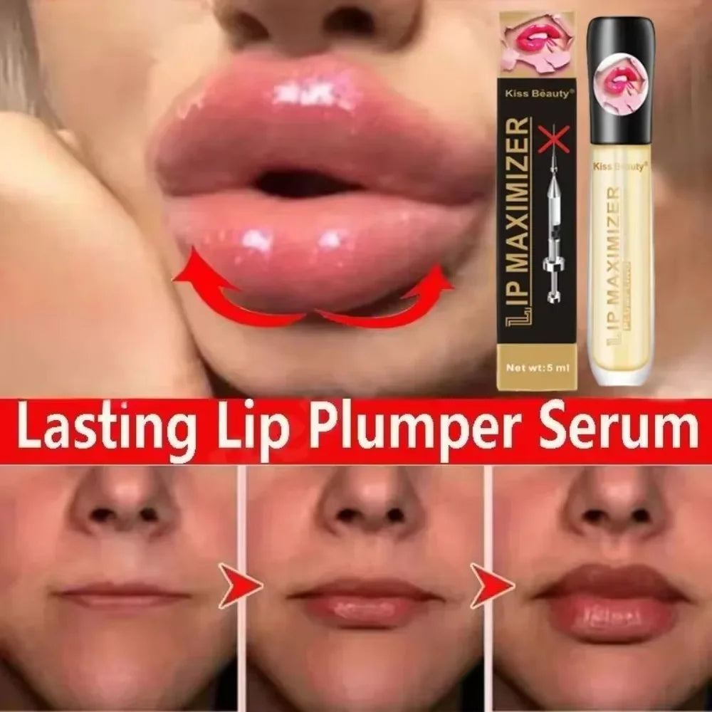 Long Lasting Lip Plumper Oil Serum Instant Volumising Essence Oil Moisturize Repair Lip Fine Lines Increases Elasticity Sexy Lip Peaceful Pleasures Health and Wellness