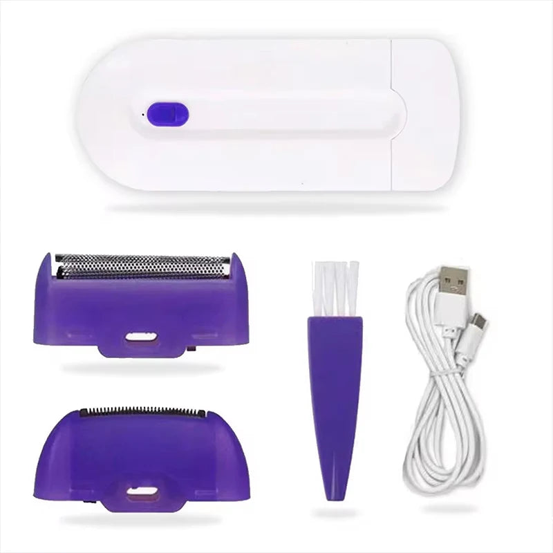 2-in-1 body hair removal device - female painless facial hair removal machine - hair removal trimmer for shaving Peaceful Pleasures Health and Wellness