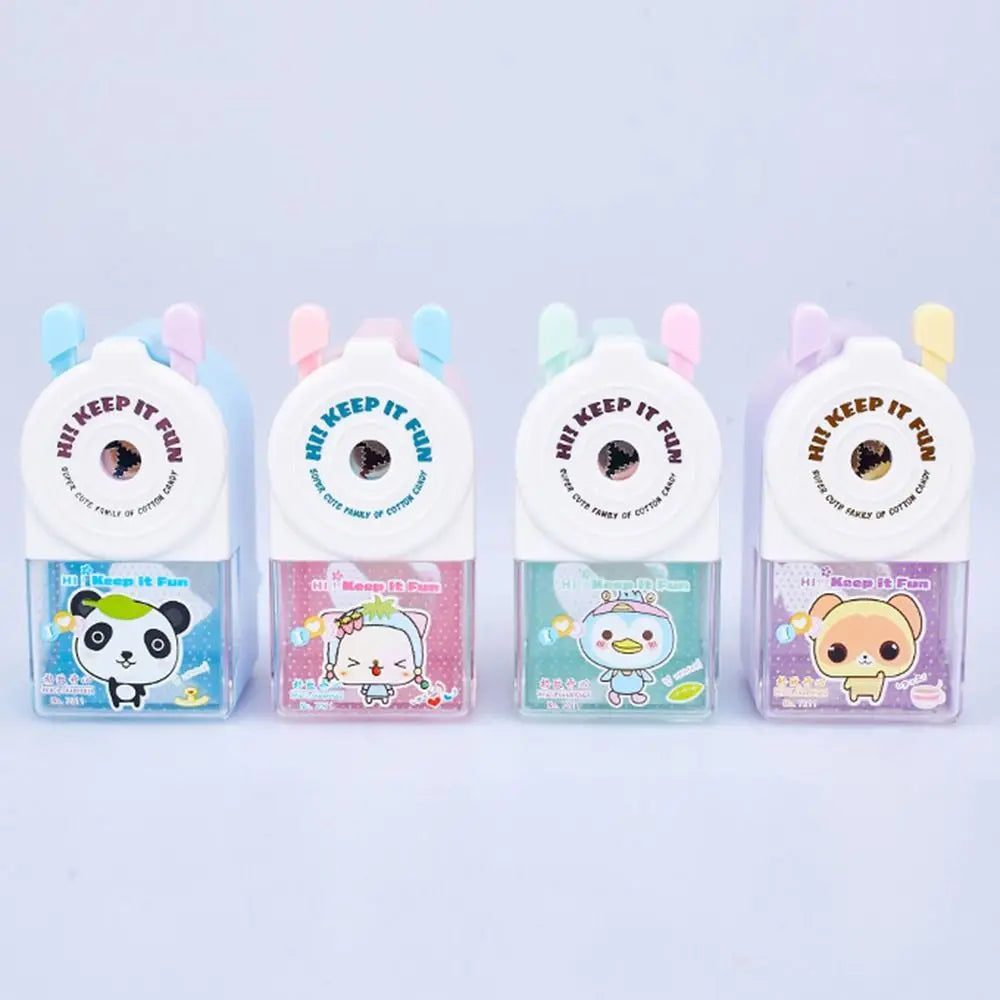 Office Cartoon Animal Gift Anti Sticking Lead Pencil Sharpener Automatically Enters Lead Hand-cranked Mechanical Tool Peaceful Pleasures Health and Wellness random color 1pc