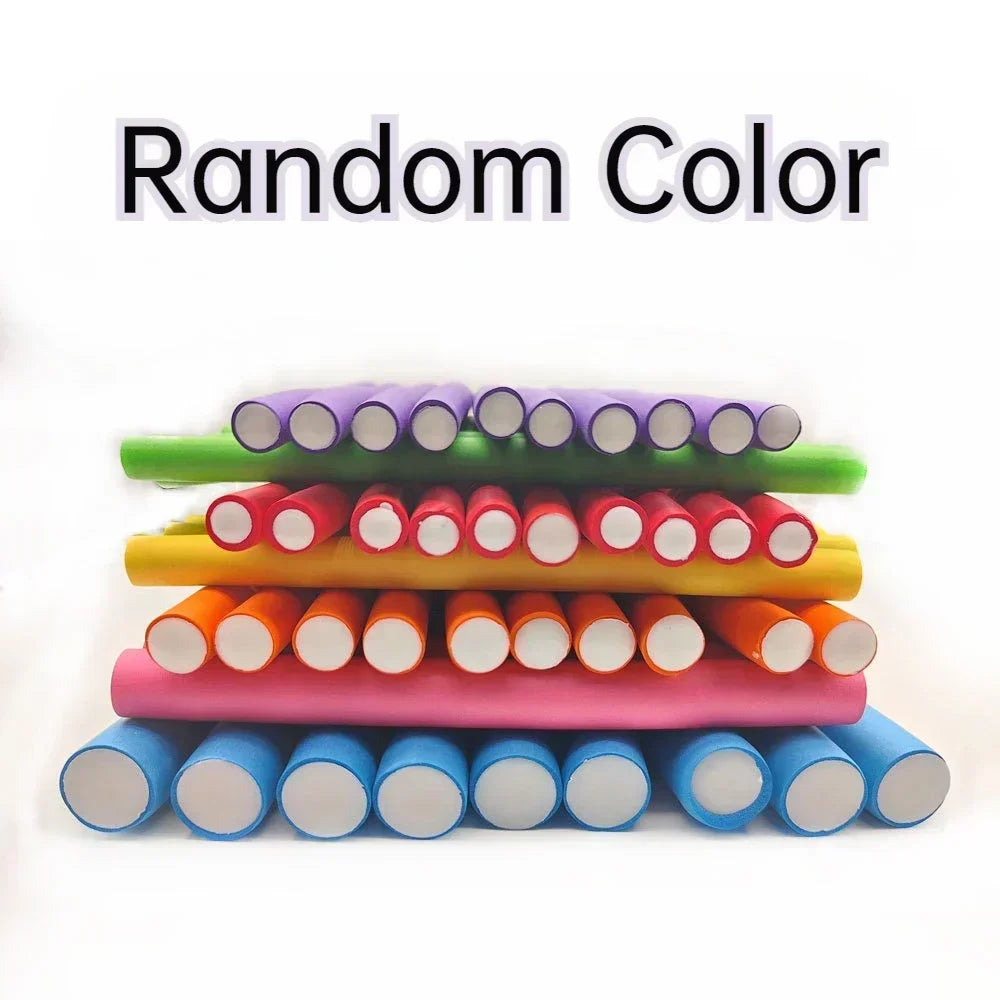 Flexible Hair Curling Rod Hair Curler Makers Soft Foam Bendy Twist Curls Flexi Rollers Styling Tools Hair Roller Peaceful Pleasures Health and Wellness
