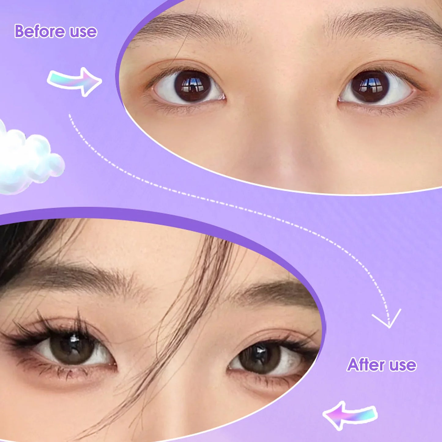 Foxes Style Cluster False Eyelashes – 32 Rows Thick Volume