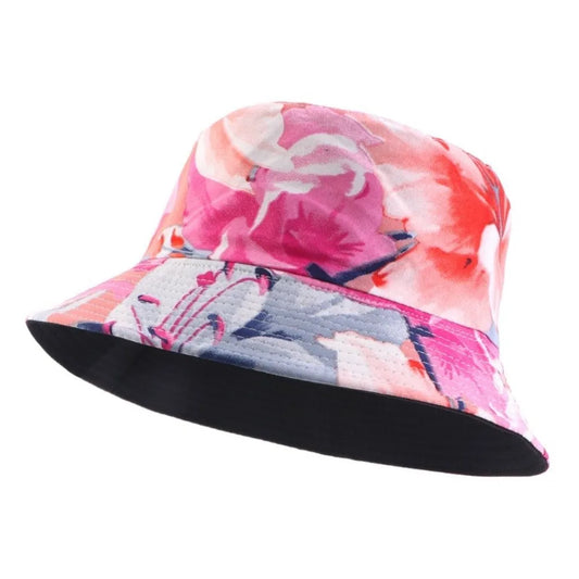 Reversible Printed Bucket Hat – Unisex Beach Sun Hat Reversible Bucket Hat Oasis Select DoubleSide-7