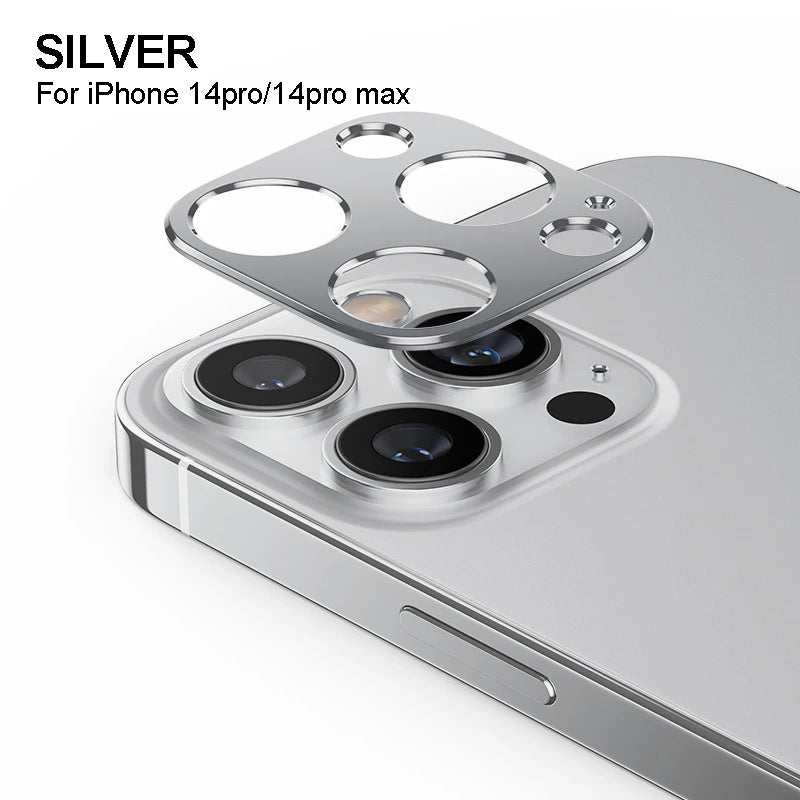 Aluminum Alloy Metal Lens Ring Accessories iPhone15 Pro Max Camera Protector iphone Accessories iphone 15 Pro Max Case Peaceful Pleasures Health and Wellness Silver iPhone14Pro