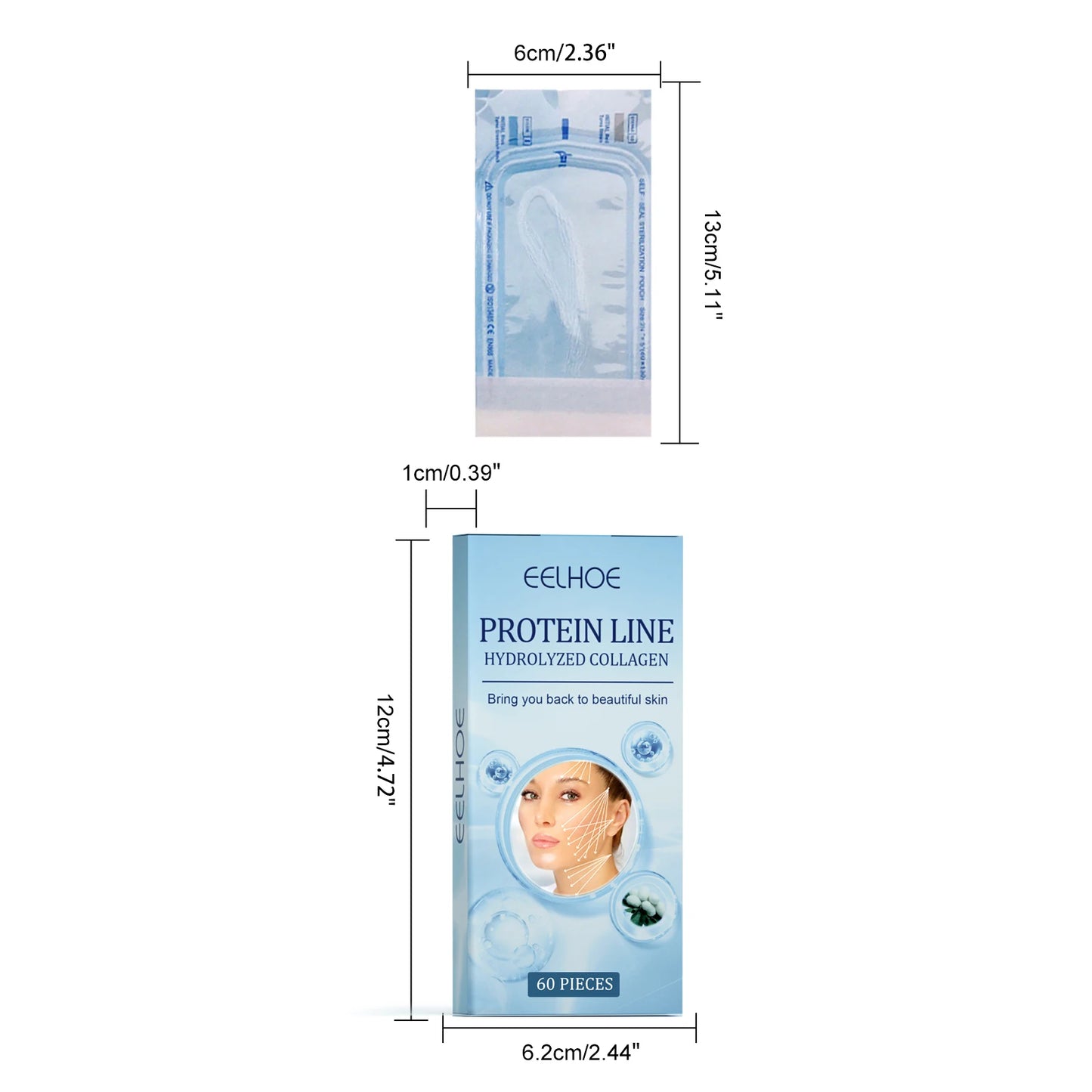 60Pcs Collagen Protein Thread Serum – Firming & Anti-Aging Peaceful Pleasures Health and Wellness
