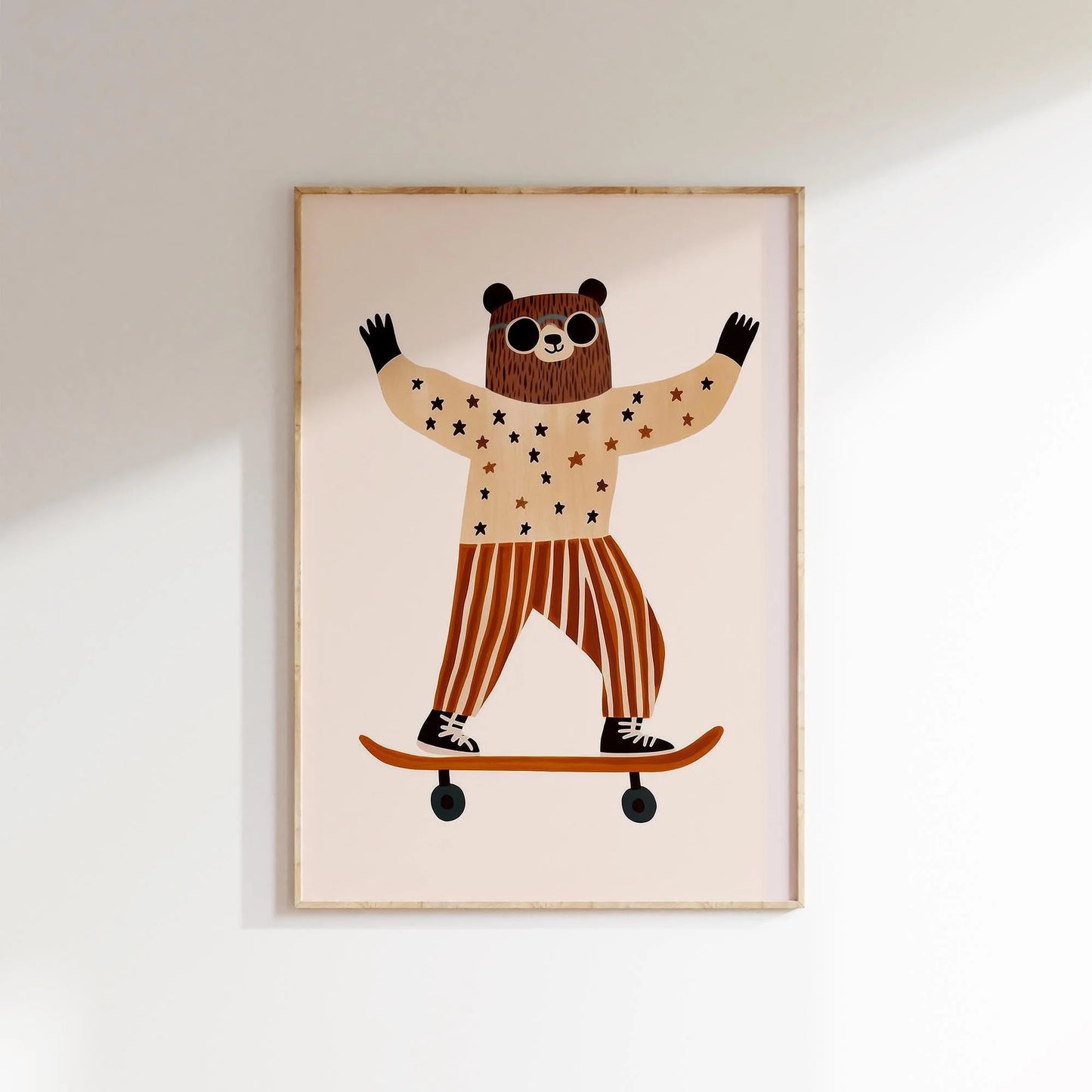 Cute Skateboard Dog Dachshund Canvas Prints Poster Cartoon Funny Animal Art Prints Bedroom Nursery Wall Art Home Decor Poster Peaceful Pleasures Health and Wellness C 40x50cm Unframed