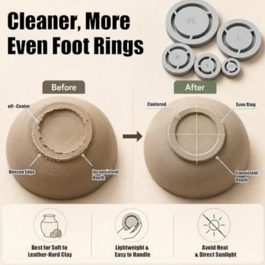 5 Sizes Pottery Foot Ring Template Consistent Base Mold Lightweight Peaceful Pleasures Health and Wellness