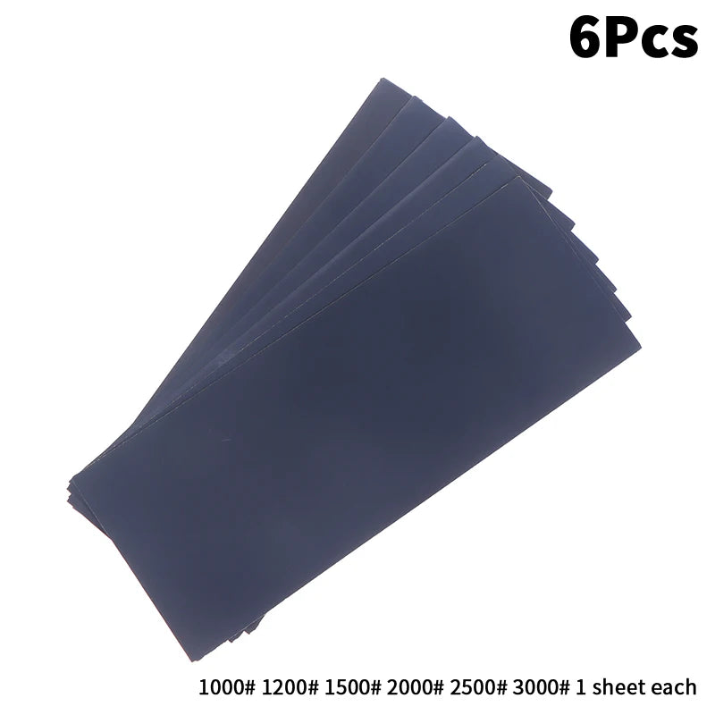 New 5/6/8/10/18/24Pcs Sandpaper Set 2000/2500/3000/5000/7000 Mixed Grits Sand Paper Water/Dry Sanding Paper Abrasive Tool Peaceful Pleasures Health and Wellness A6