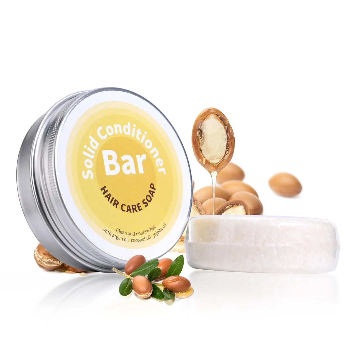 Plant Essential Oil Hair Conditioner Soap Rich in Argan Oil Coconut Oil Jojoba Oil Deep Hair Care Soap Used with Shampoo Soap Peaceful Pleasures Health and Wellness