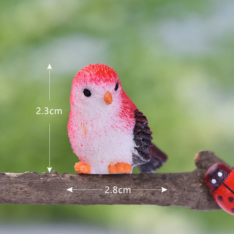 1pcs Miniature Bird Figurines, Mock Animal Toy Mini Cute Pet ModelFor Fairy Garden, Moss Micro Landscape Home Accessories Fairy Peaceful Pleasures Health and Wellness 05