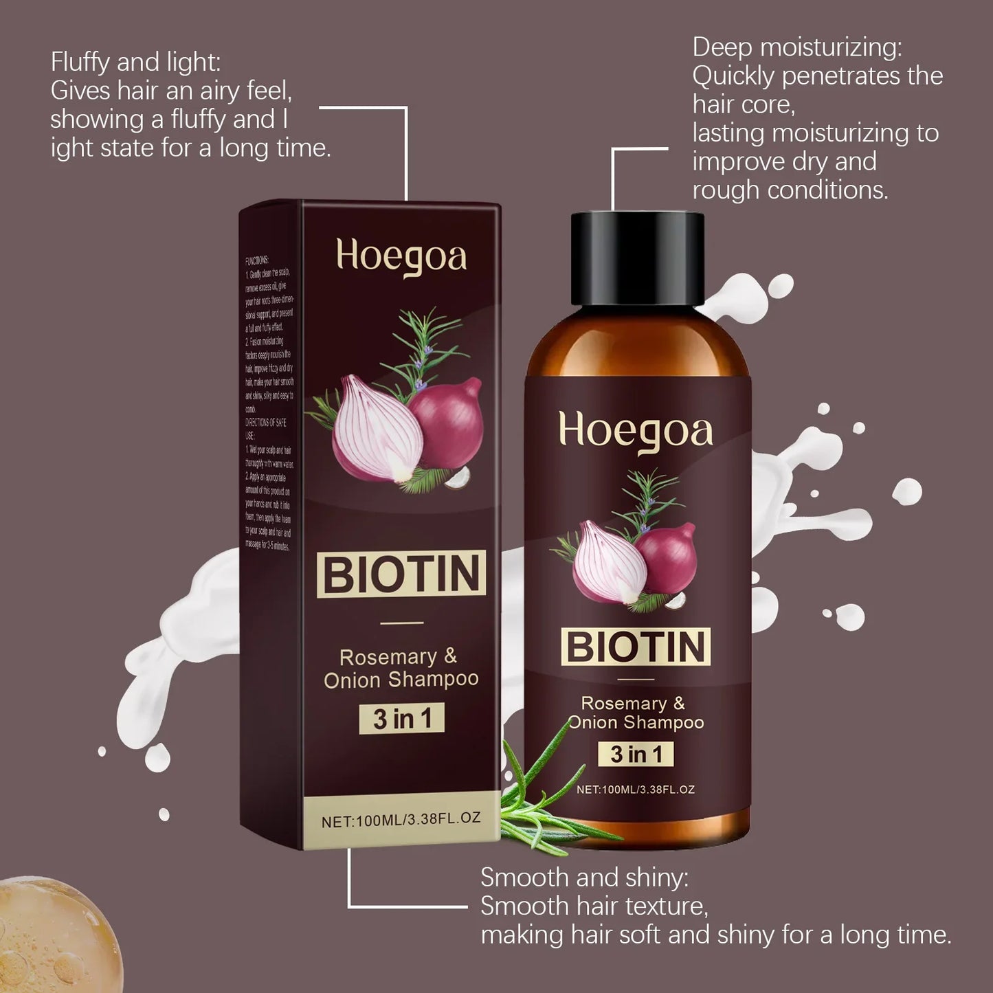 HOEGOA Red Onion Shampoo – Scalp Repair & Anti-Dandruff