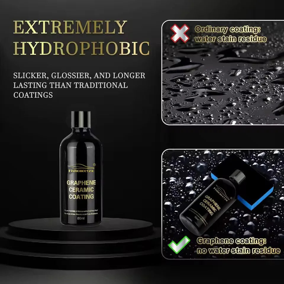 Advanced Graphene Ceramic Coating Self Cleaning Effect Ultra High Gloss 10+ Years Protection Extremely Hydrophobic Anti Scratch Peaceful Pleasures Health and Wellness