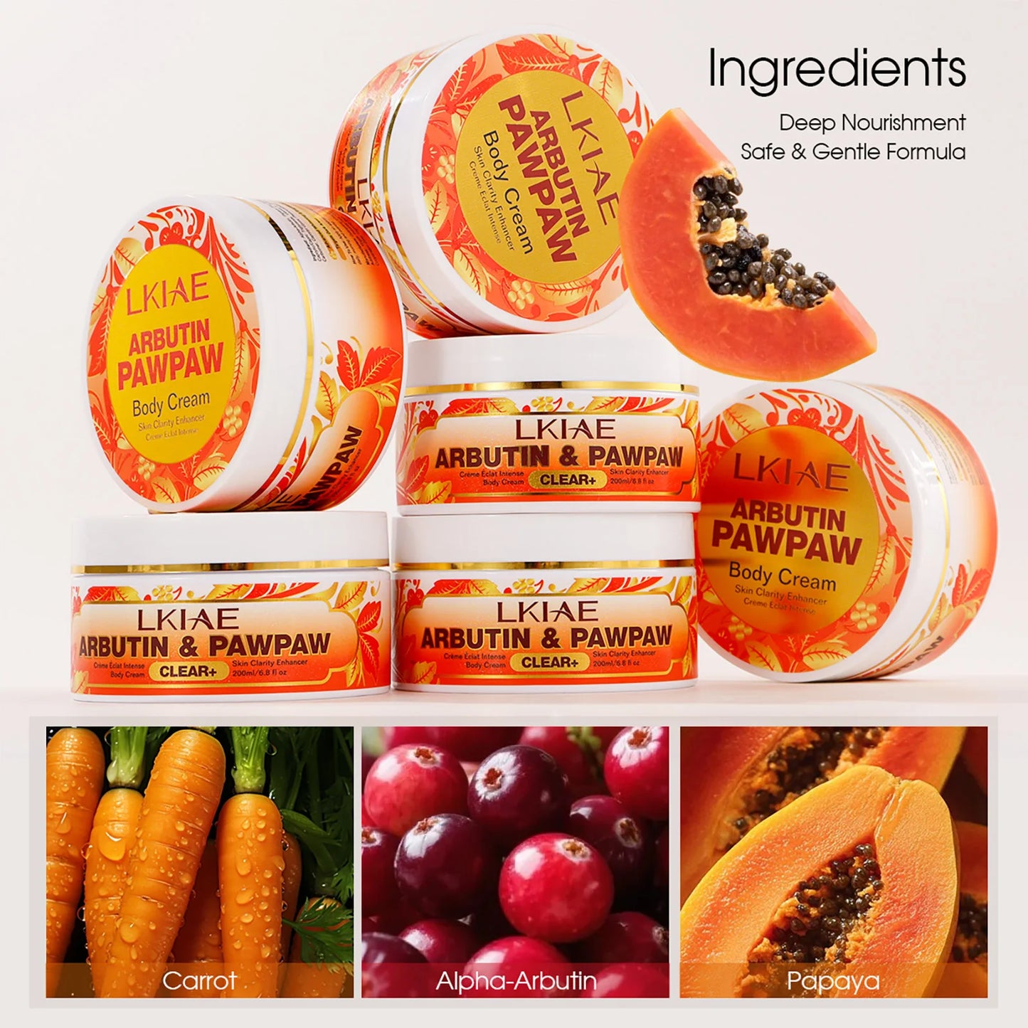AILKE Arbutin Papaya Brightening Body Cream | 200ml