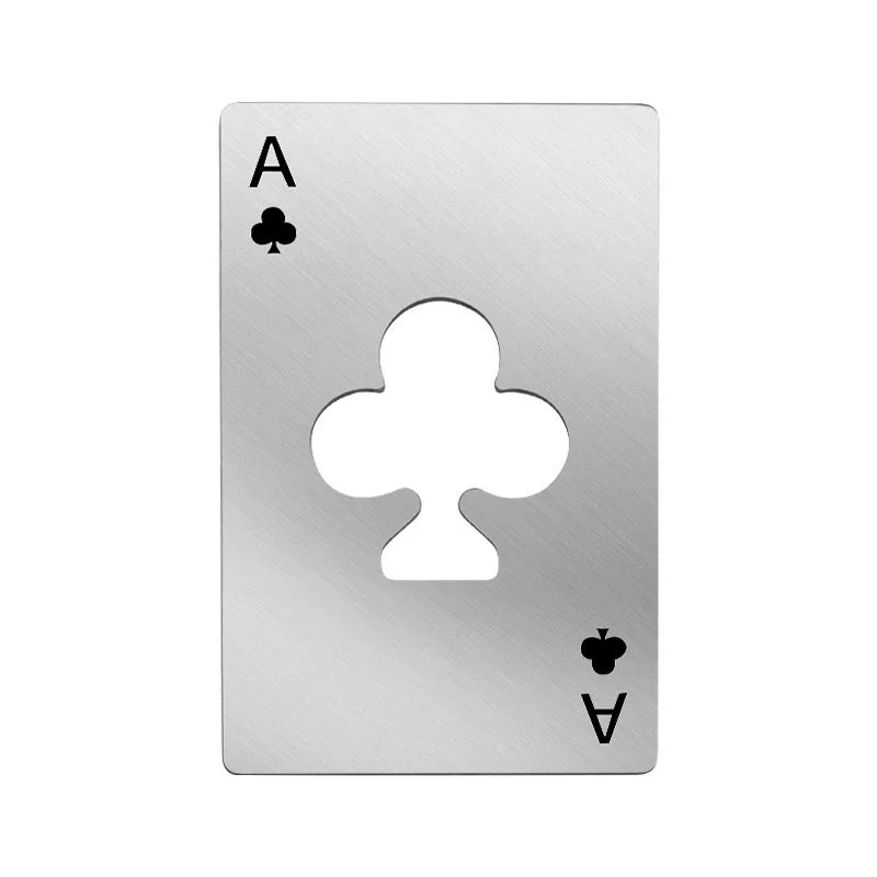 Stainless Steel Card Bottle Opener | Spades Playing Card Design