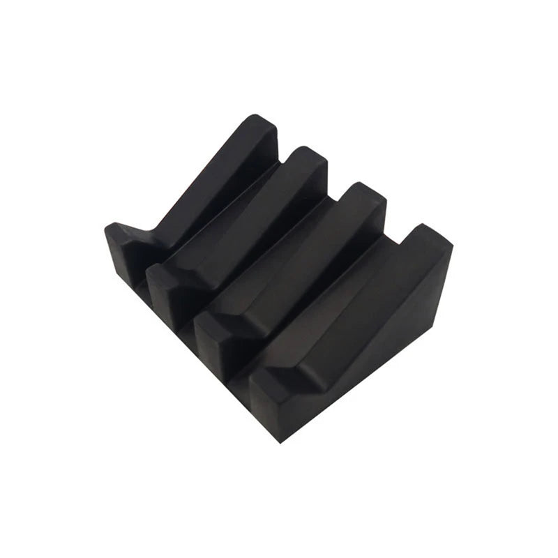 Silicone Soap Box with Tilted Drain Design Easy Drying Non Toxic Soft Base for Bathroom Kitchen Shower Washable Soap Dish Peaceful Pleasures Health and Wellness Dark black