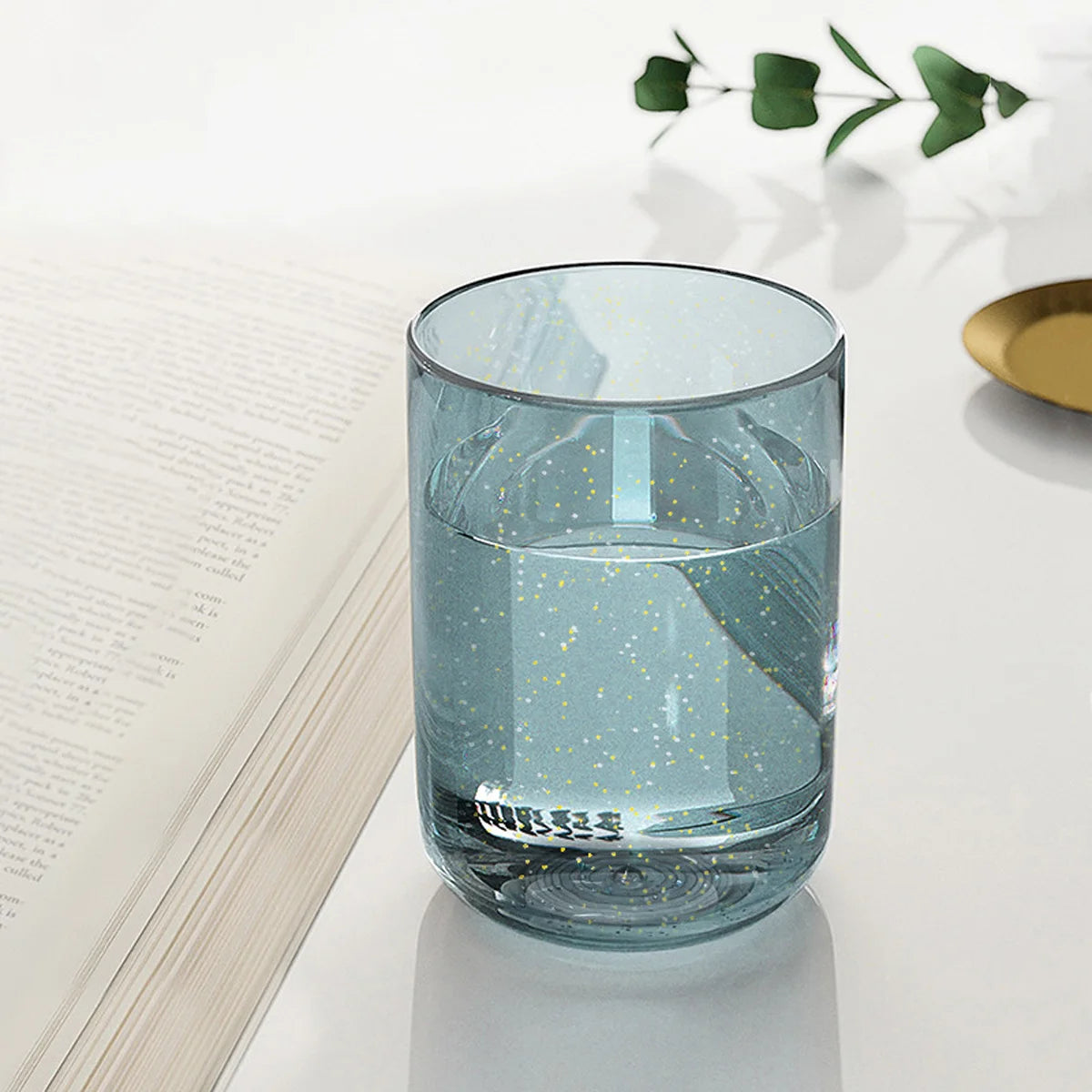 1PCS Mouthwash Mug Portable Round Toothbrush Holder Cup Colorful Clear Toothbrush Storage Cup Bathroom Washing Tools Peaceful Pleasures Health and Wellness Transparent blue