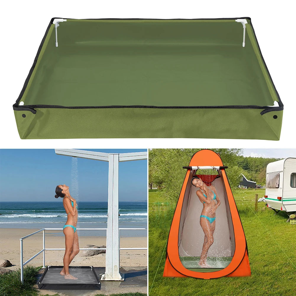Foldable Shower Base with Drain Hose – Camping & Pet Bath Outdoor & Camping Gear Peaceful Pleasures Health and Wellness
