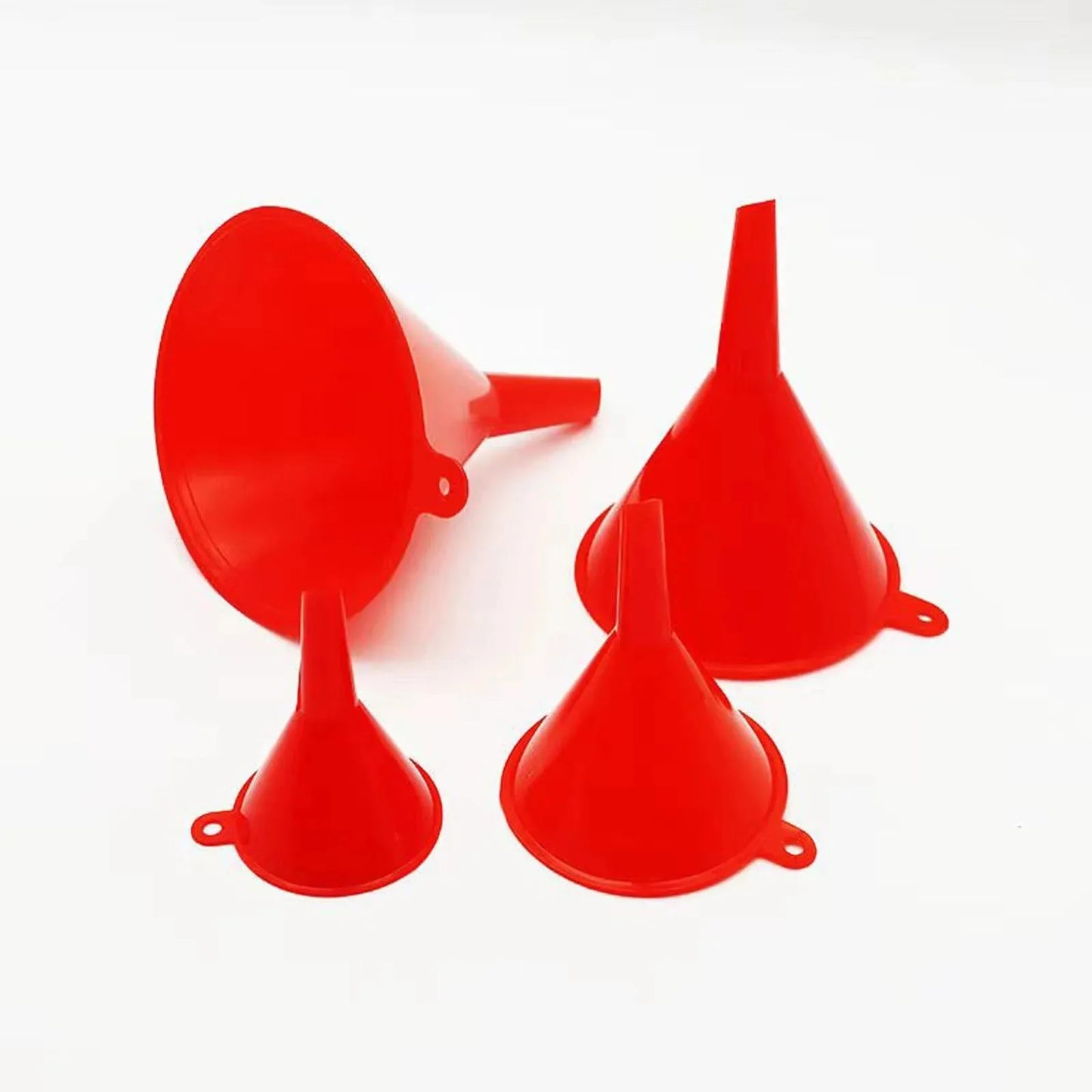 4-Piece Plastic Funnel Set – Kitchen, Auto & Home Use
