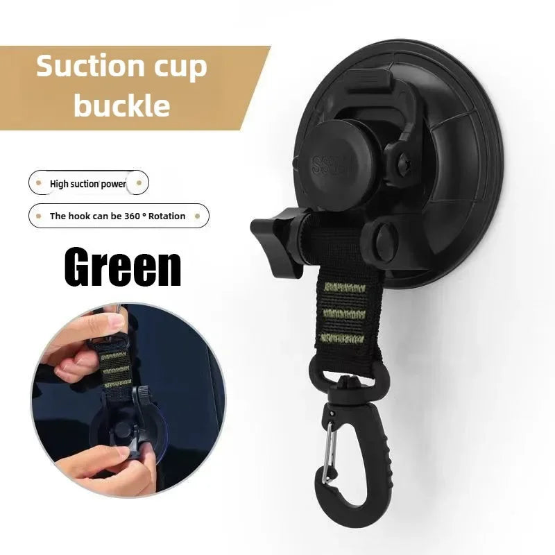 Car Tent Suction Cup Hooks | Camping Awning Buckle Clips 4-Pack