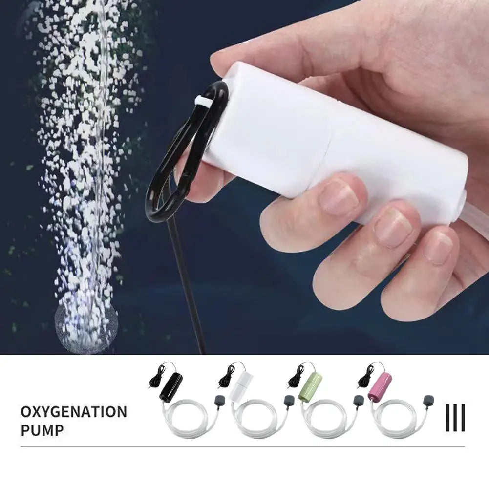 Portable Mini Fish Tank Oxygen Pump for Aquariums Peaceful Pleasures Health and Wellness