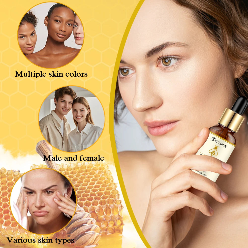 SUYARUN Vitamin E & Hyaluronic Acid Honey Face Serum - Hydrating Anti-Aging Brightening Skin Care, Nourishing Repair. Peaceful Pleasures Health and Wellness