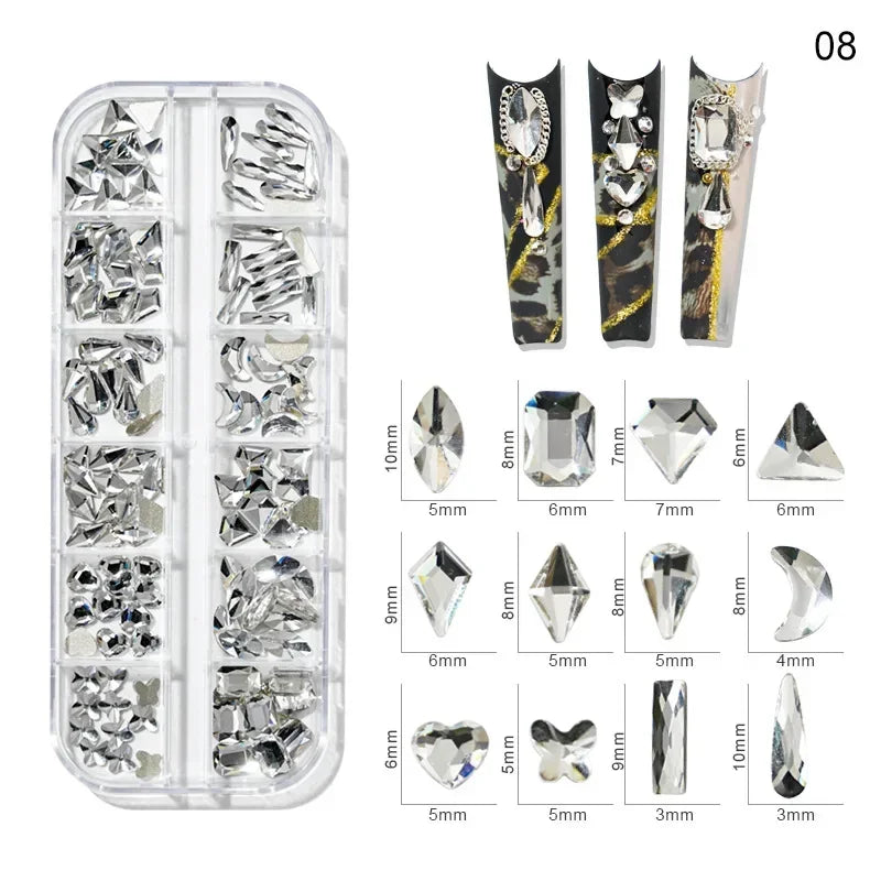 Pearl Rhinestone Nail Gems & Caviar Beads ~500pcs | Nail Art
