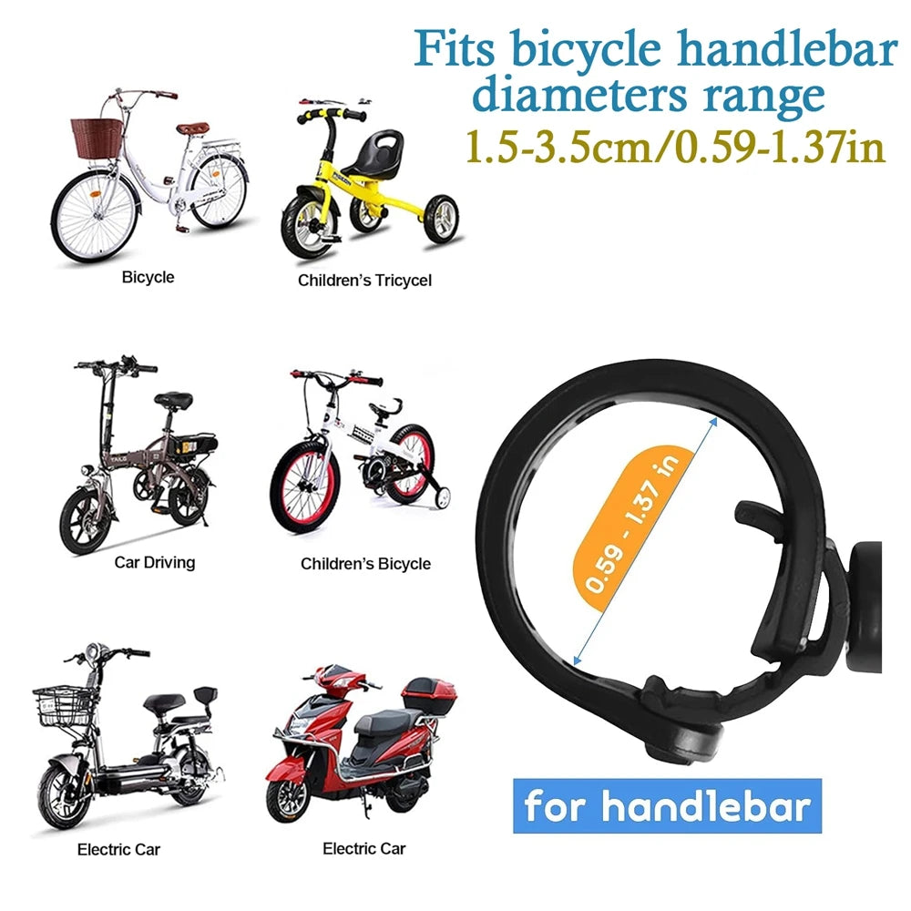 2PCS Bicycle Rearview Mirror 360 Degree Adjustable Rotatable Universal Cycling Handlebar Rear View Mirrors for MTB Road Bike Peaceful Pleasures Health and Wellness