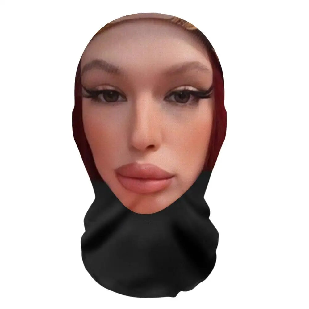 3D Printed Funny Mesh Balaclava Full Face Cosplay Hood Mask