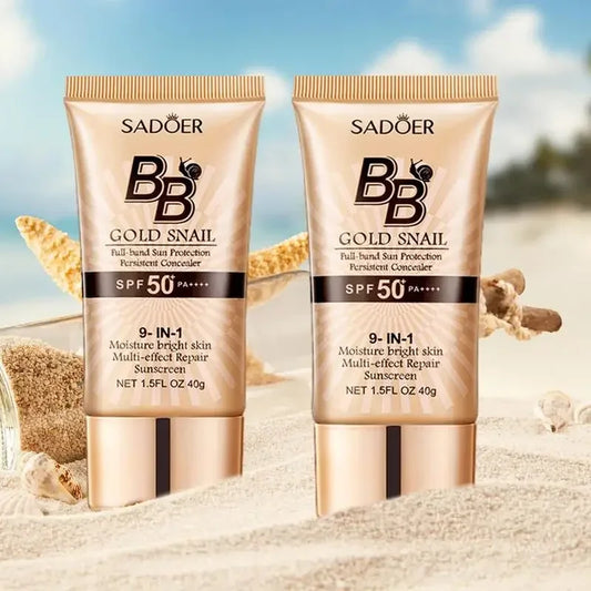SPF 50+ Gold Snail BB Cream – Tinted Moisturizer & Concealer BB Cream Foundation Peaceful Pleasures Health and Wellness