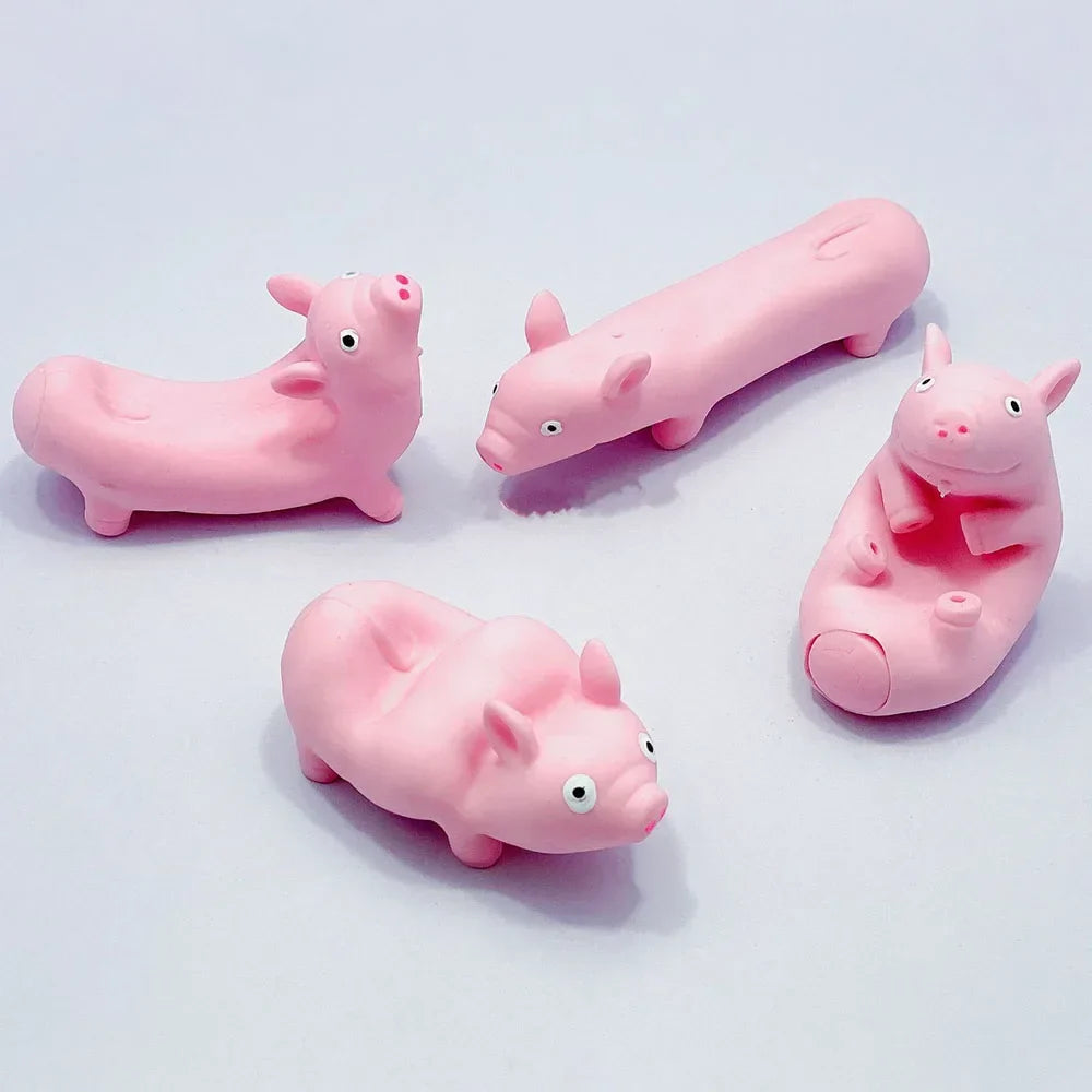 Kawaii Pink Pig Squishy Toy – Fidget Figurine & Party Favour