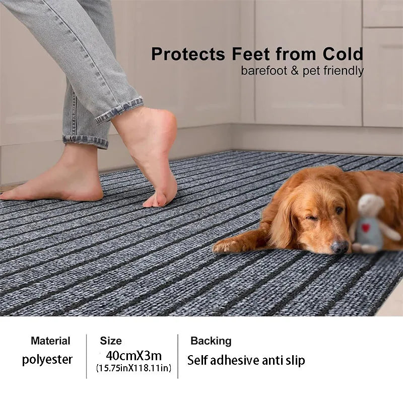 Self-Adhesive Non-Slip Rug Roll | Cuttable & Washable Mat