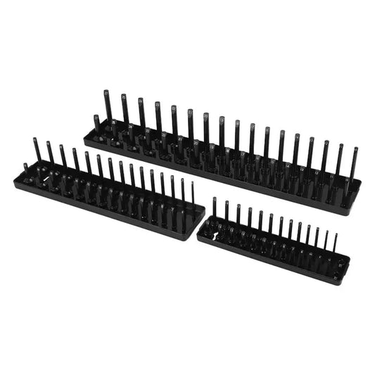 A36T-3Pc Socket Organizer Tray Set Socket Trays 1/4Inch 3/8Inch & 1/2Inch Drive Deep And Shadow Socket Holders Peaceful Pleasures Health and Wellness