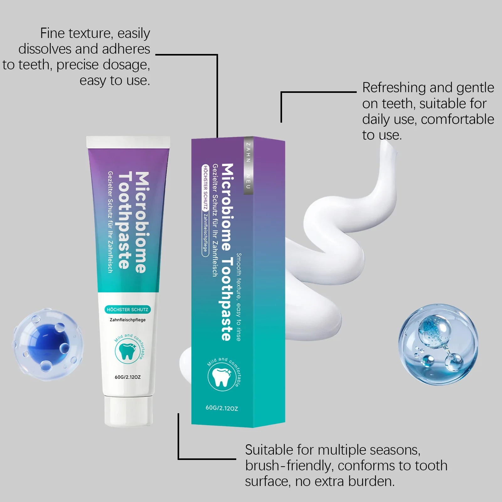 Menthol Toothpaste Instant Fresh Breath Remove Stains Clean Oral Bacteria Protect Enamel Health Teeth Brightening Toothpaste 60g Peaceful Pleasures Health and Wellness