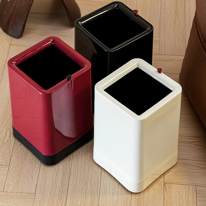 Minimalist Large Capacity Trash Bin - No Cover, Hidden Wheel Design, Multi-Functional, Home Essential, Space-Saving Peaceful Pleasures Health and Wellness
