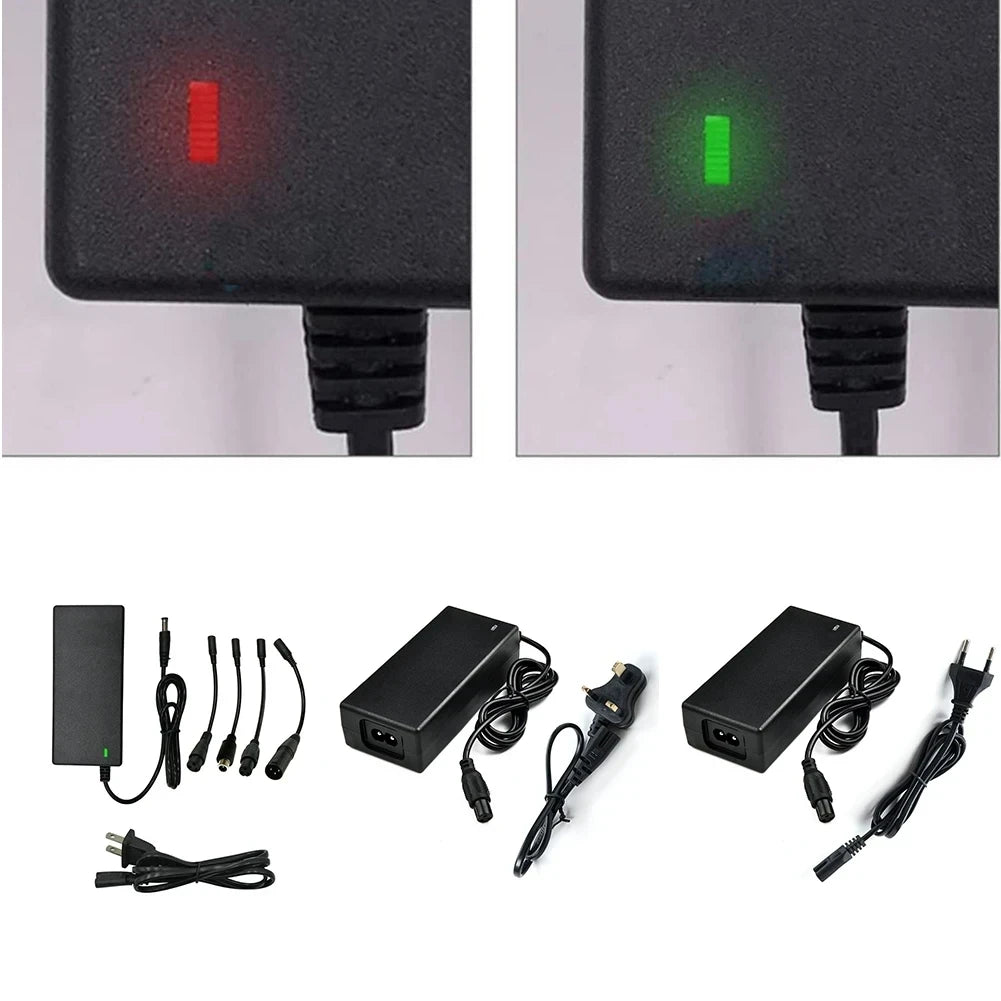 HOMEFISH Brand New Power Adapter AC 100-240V Black DC 42V 2A Electric Scooter Accessories EU Plug For 24-36v Lithium Battery Peaceful Pleasures Health and Wellness