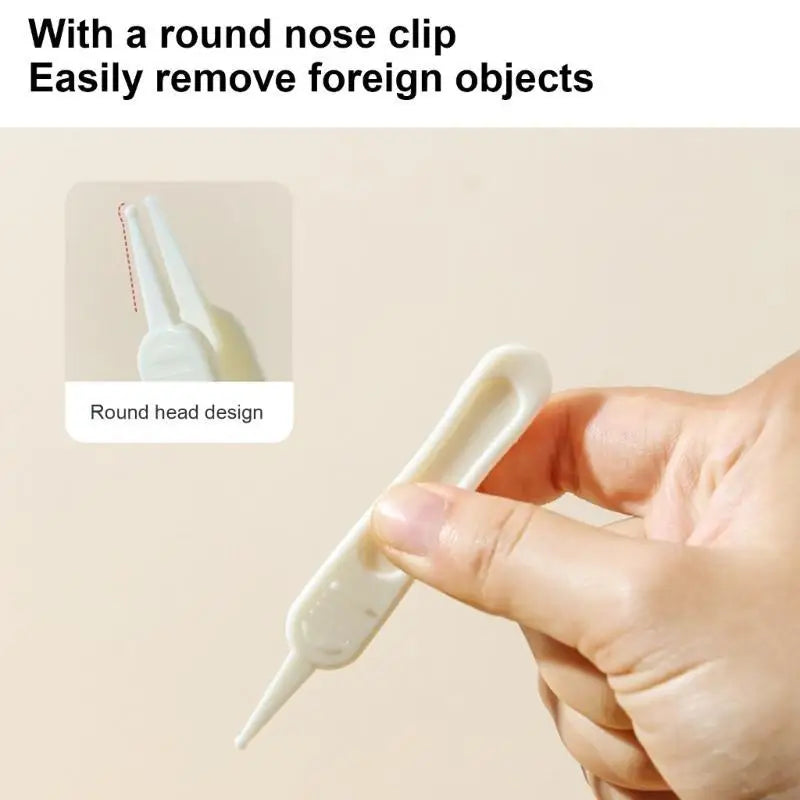 Silicone Baby Nasal Aspirator with Storage Box & Tweezers