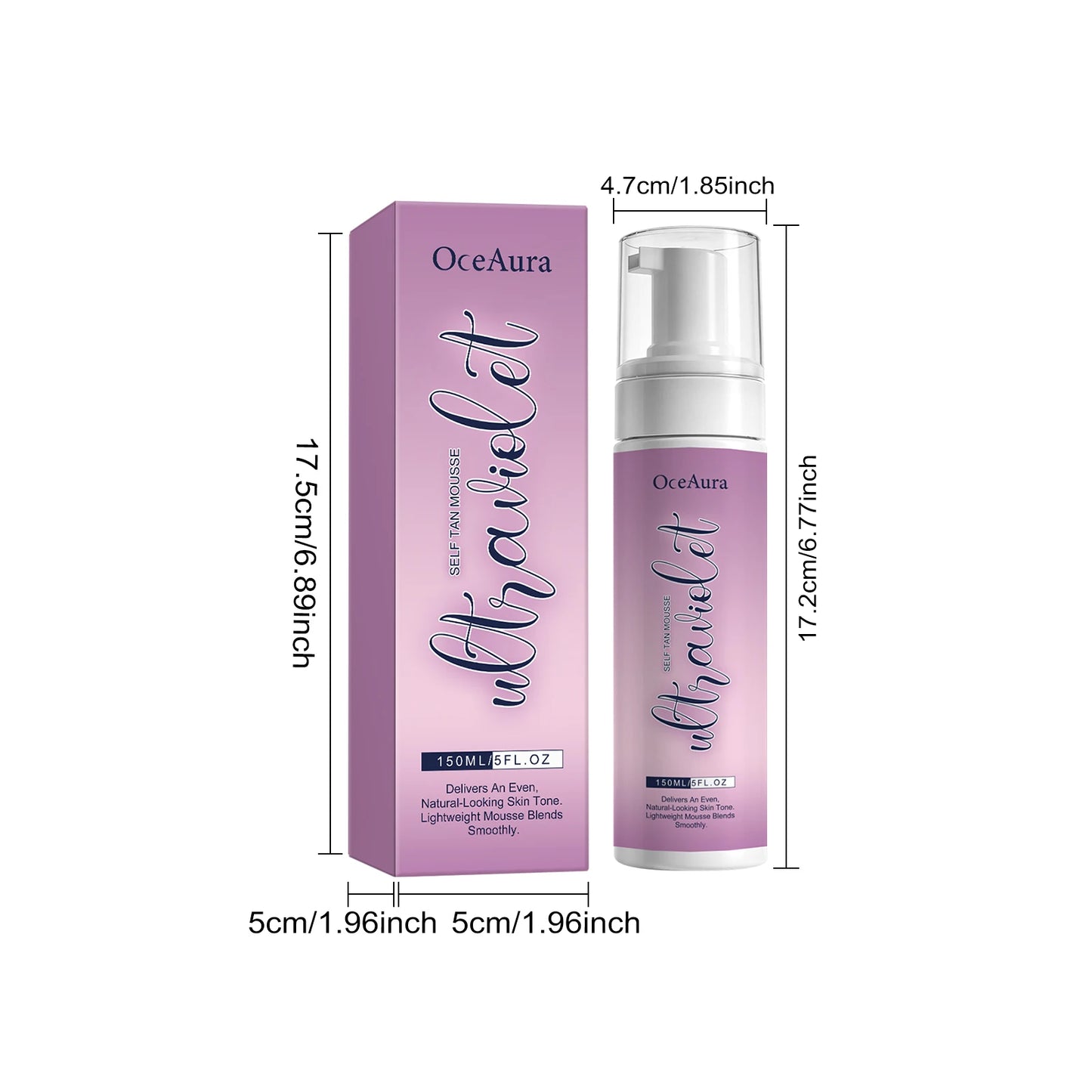 Sunless Self Tan Mousse – Instant Bronze Glow, Hydrating Foam Peaceful Pleasures Health and Wellness