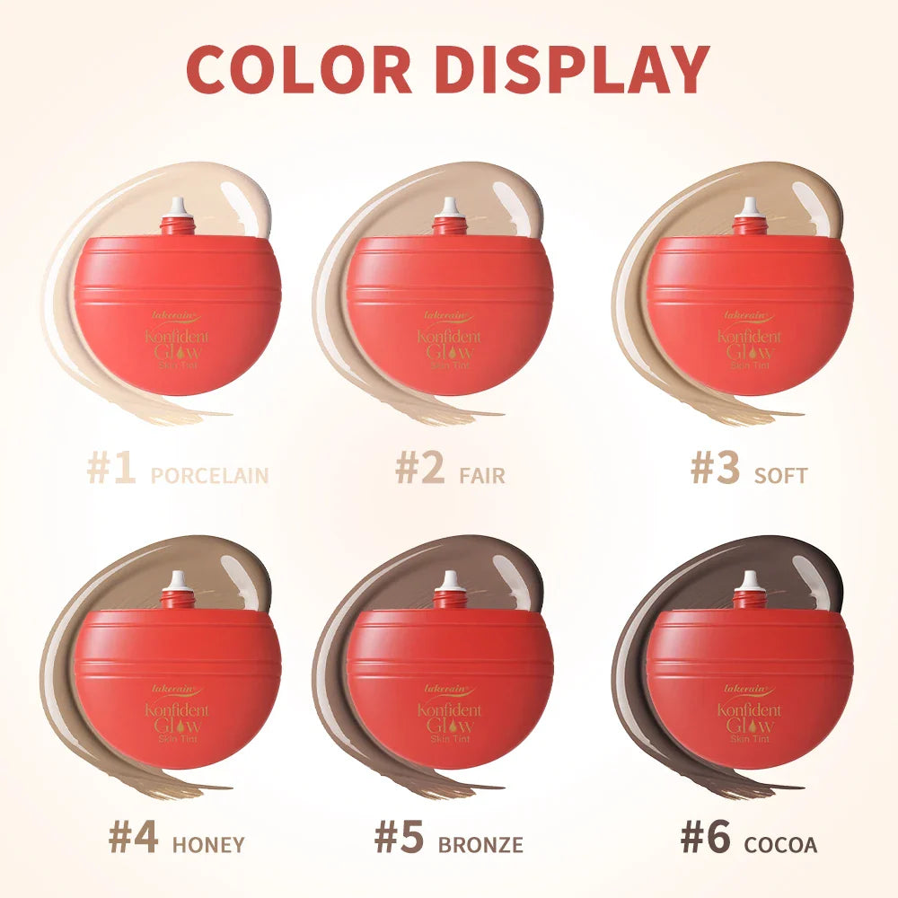Konfident Glow Skin Tint Foundation | 6 Shades, Buildable Cover