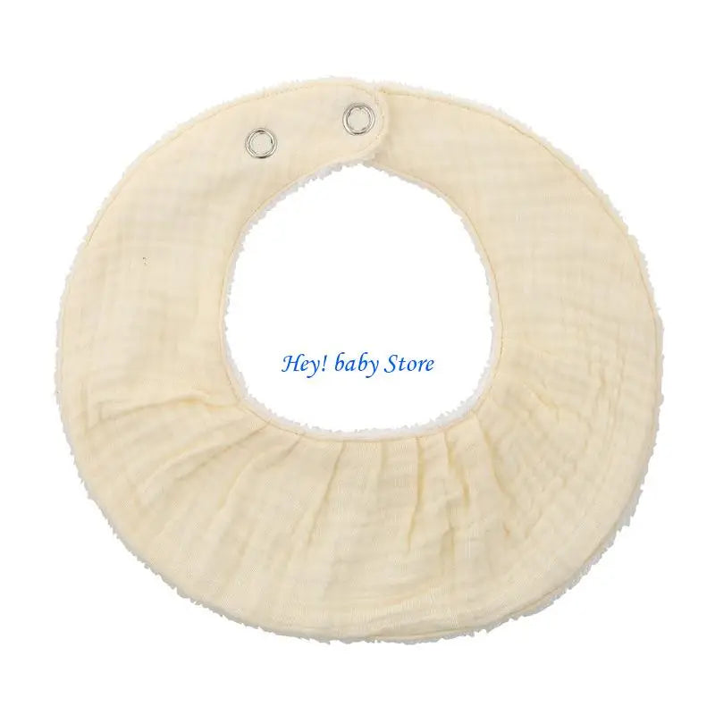 Newborn Cotton Bandana Bib – Adjustable Button Burp Cloth