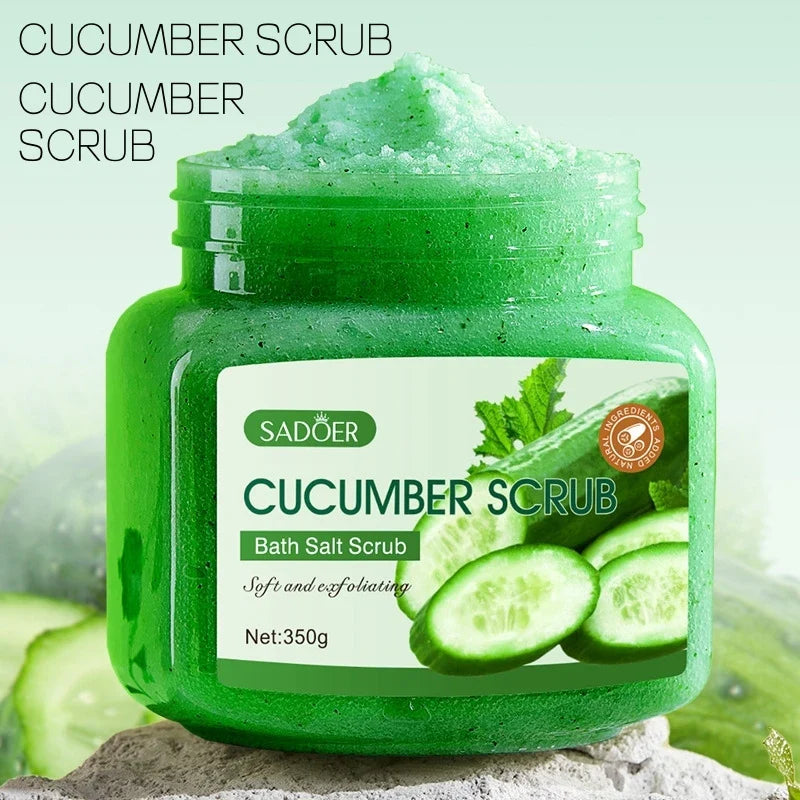 SADOER Cucumber Exfoliating Body Scrub & Bath Gel 350g