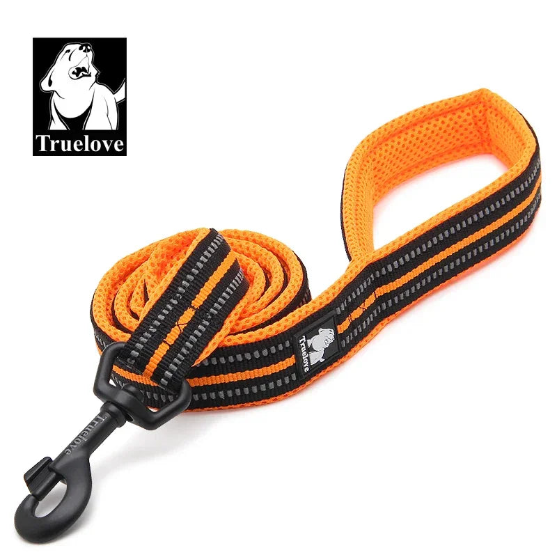 Truelove Pet Leash 200CM Comfort Sandwich Dog Leash Soft Padded Breathable No Pull Pet Lead Durable Reflective Rope TLL2112 Peaceful Pleasures Health and Wellness orange XS 1.0cmX200cm france